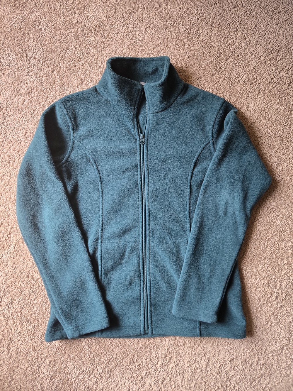 NWOT Natural Reflections Teal Full Zip Fleece Jacket S